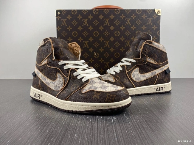 1st Kicks Shoes Jordan OFF-WHITE Air 1 x LV 0710